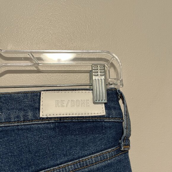 RE/DONE 90's Orginals Ultra High Rise Skinny Jean in 70s Blue Button Fly Size 26 - Picture 5 of 11